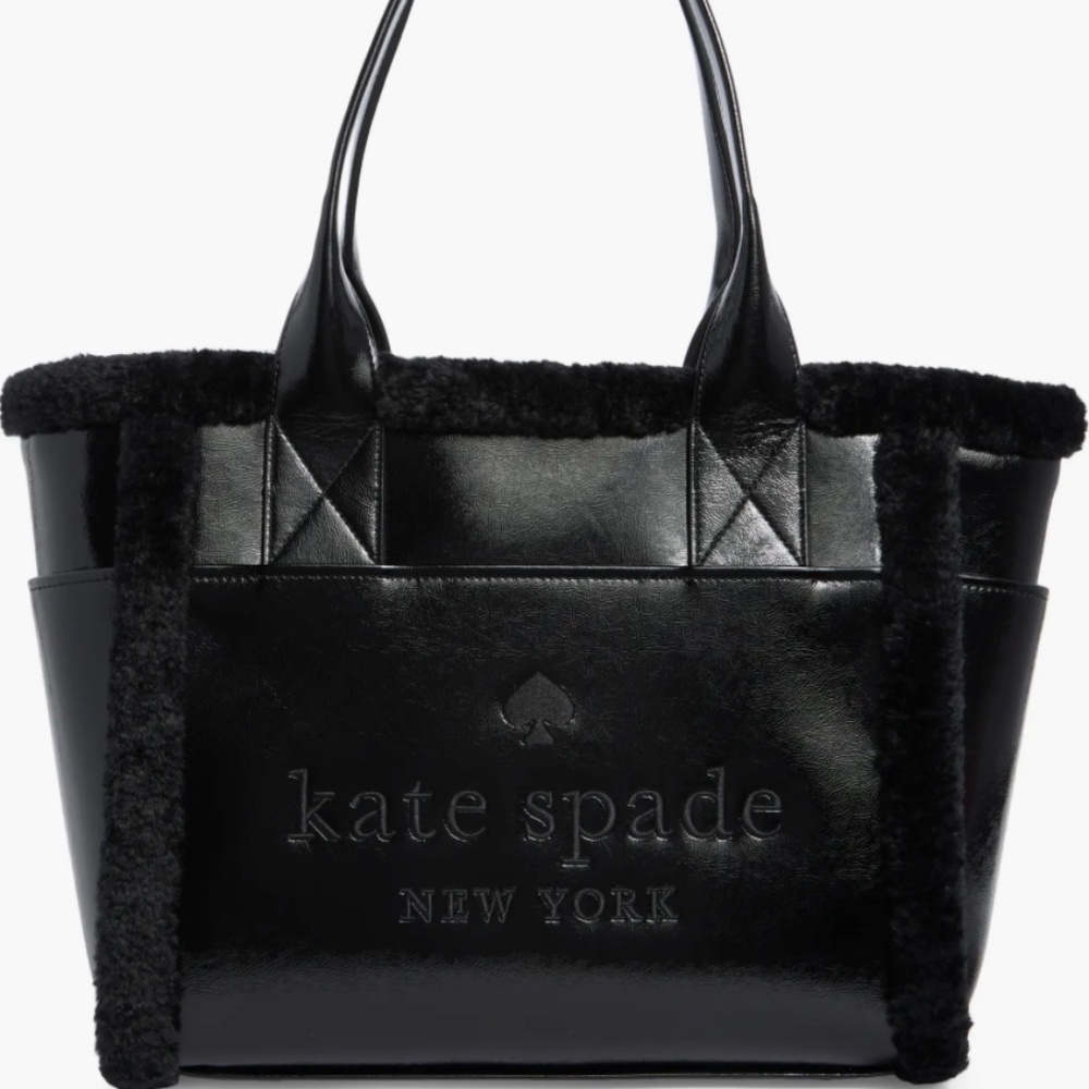 Kate Spade Faux Fur Trim Tote Bag
